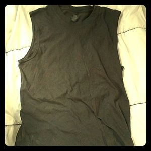 Black sleeveless shirt